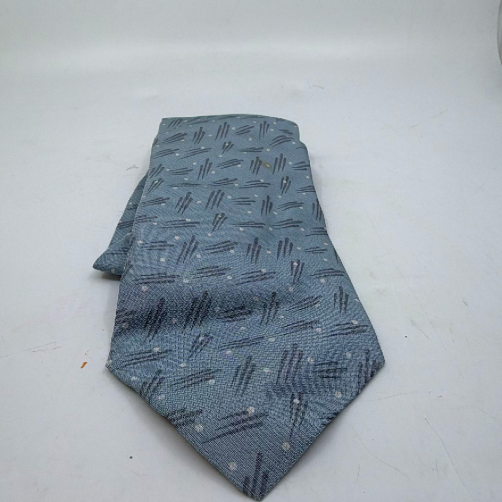 Armani Collezioni Blue Silk Abstract Pattern Tie